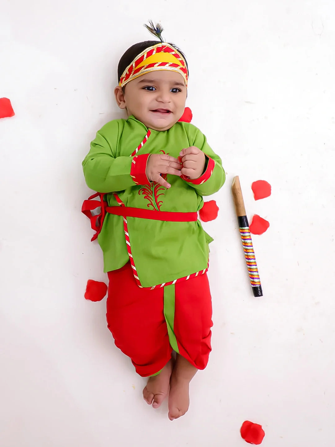 Dhoti Kurta Set for Boys - Green | BJ25IN50GRA | DesiQlo