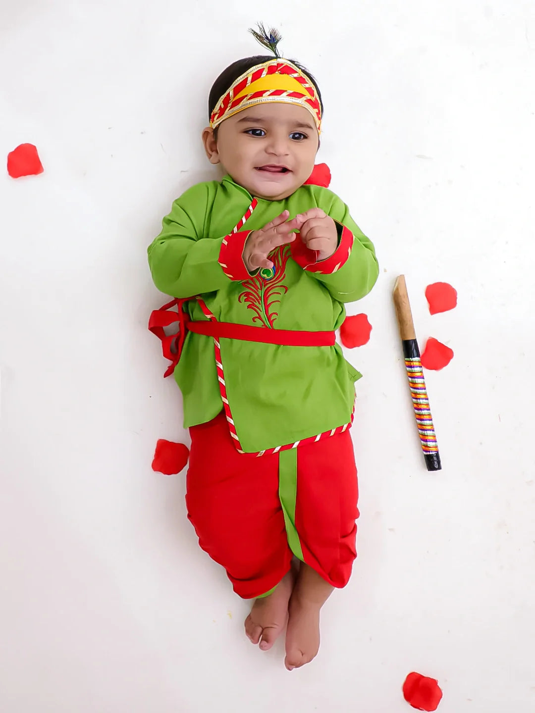 Dhoti Kurta Set for Boys - Green | BJ25IN50GRA | DesiQlo