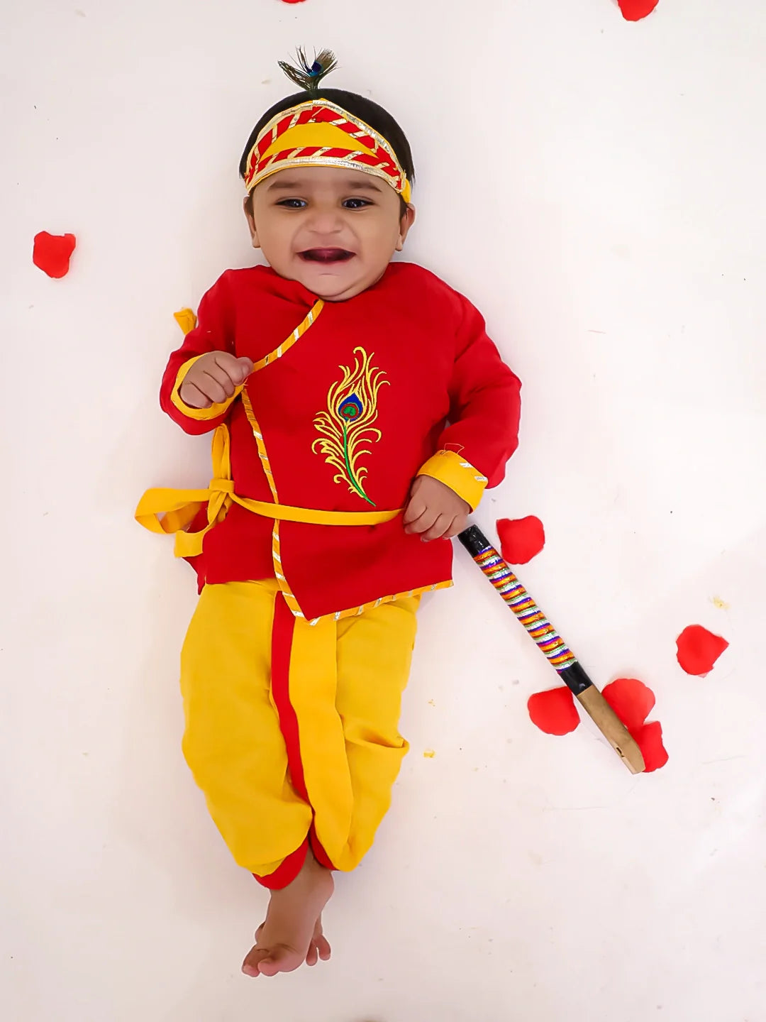 Dhoti Kurta Set for Boys - Red | BJ25IN50RDA | DesiQlo