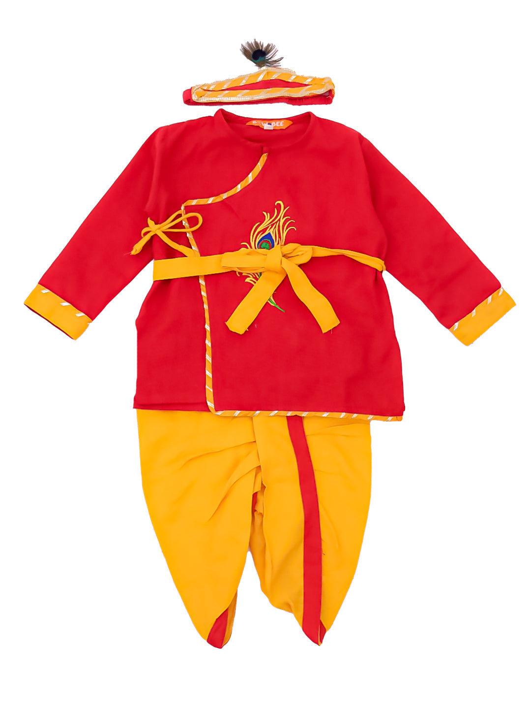 Dhoti Kurta Set for Boys - Red | BJ25IN50RDA | DesiQlo
