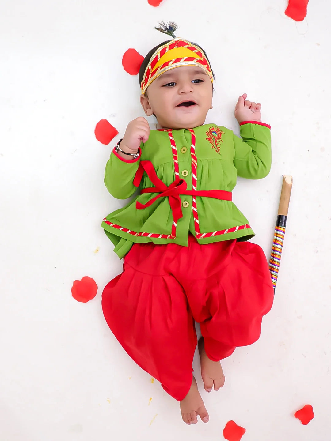 Ethnic Suit Set for Girls - Green | BJ25IN51GRA | DesiQlo