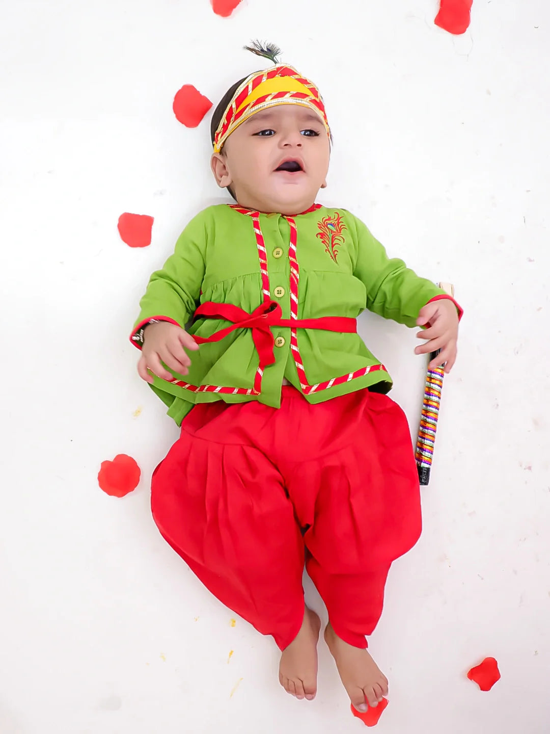 Ethnic Suit Set for Girls - Green | BJ25IN51GRA | DesiQlo