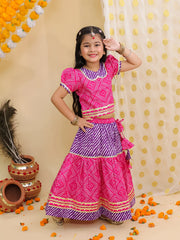 Lehenga Choli Set for Girls - Pink | BJ25LC02PIA
