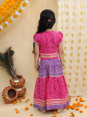 Lehenga Choli Set for Girls - Pink | BJ25LC02PIA