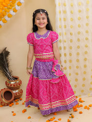 Lehenga Choli Set for Girls - Pink | BJ25LC02PIA