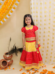 Lehenga Choli Set for Girls - Red | BJ25LC02RDA