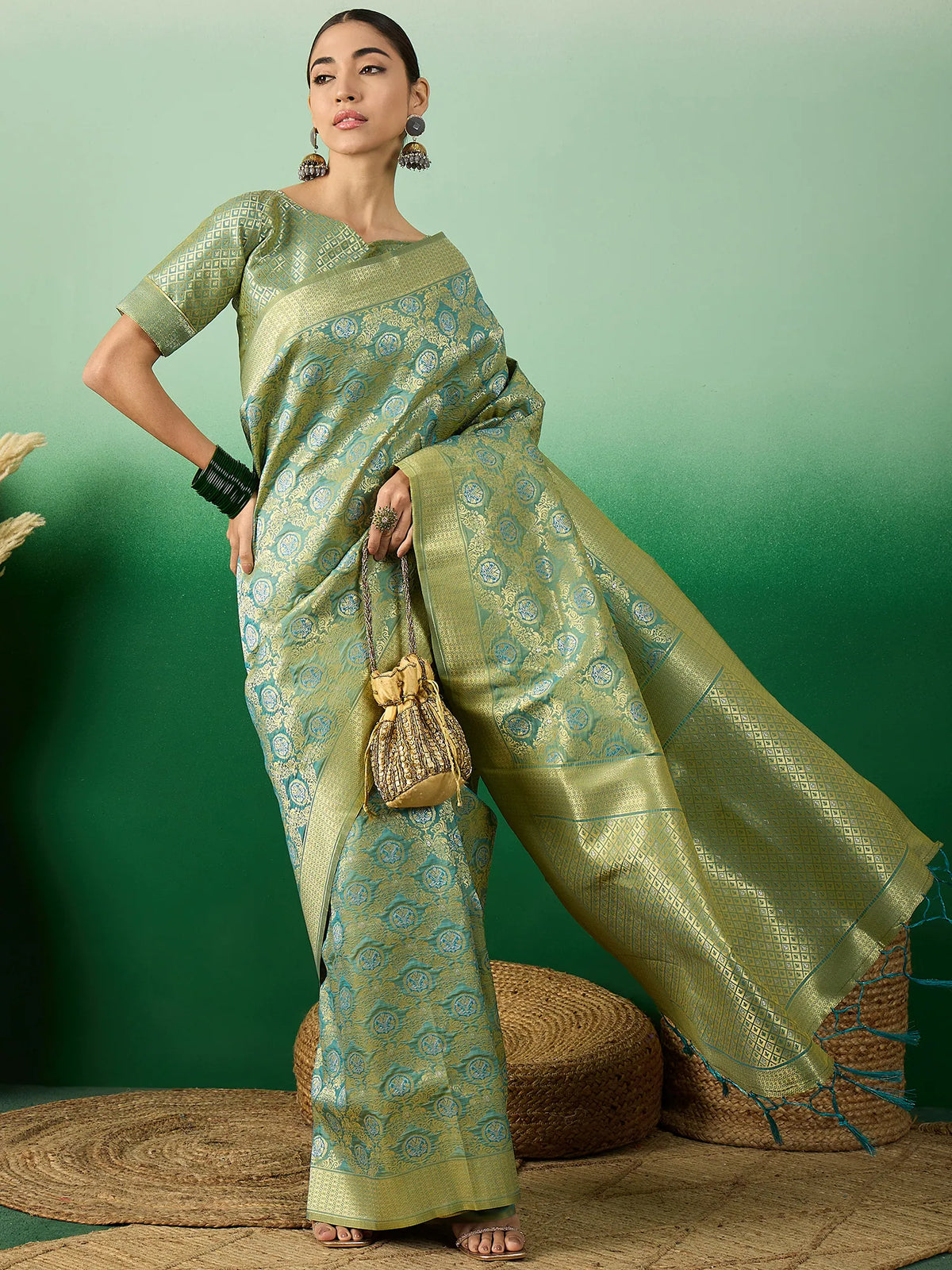Womens Fashion Ethnic Blue Color Sarees-MLSHWSA1094BLU0ONE