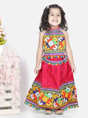 Cotton Lehenga Choli Set for Girls - Pink | BN22LC30PIA