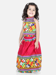 Cotton Lehenga Choli Set for Girls - Pink | BN22LC30PIA