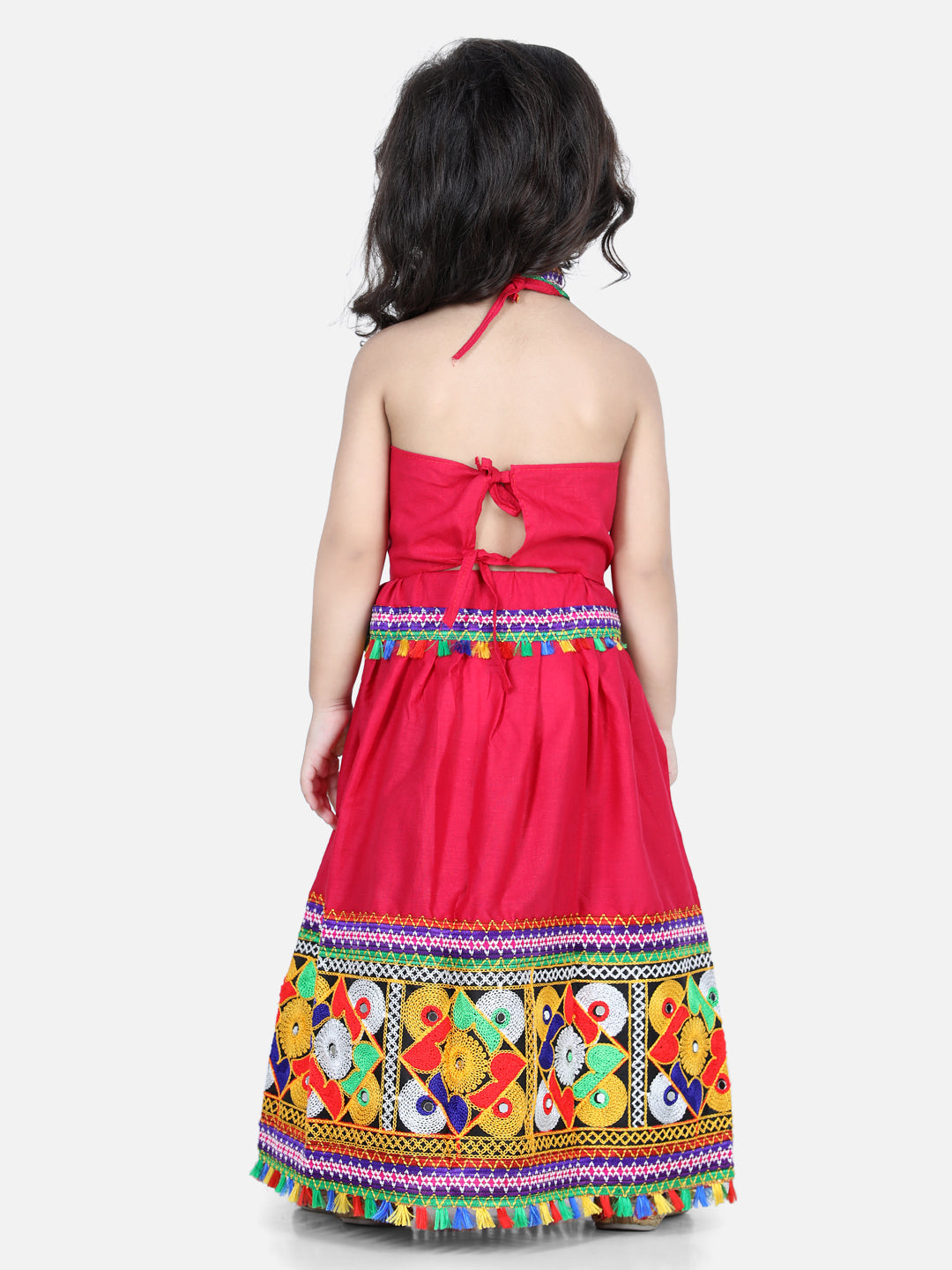 Cotton Lehenga Choli Set for Girls - Pink | BN22LC30PIA | DesiQlo