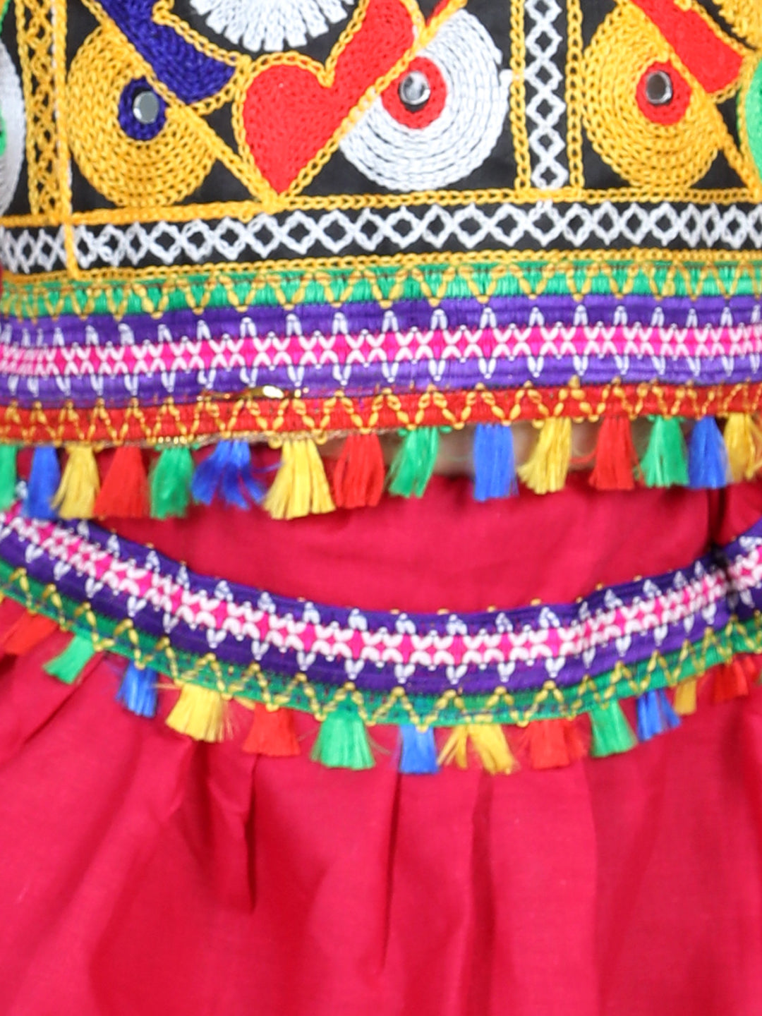 Cotton Lehenga Choli Set for Girls - Pink | BN22LC30PIA | DesiQlo