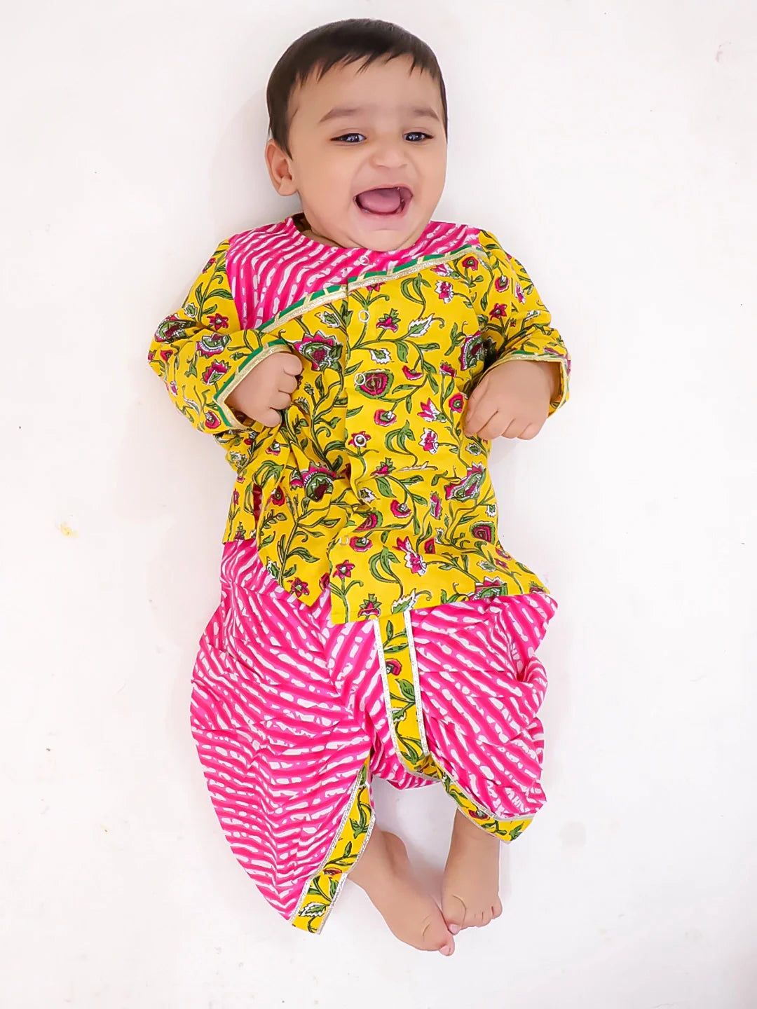 Dhoti Kurta Set for Boys - Pink | BN24DK06PIA | DesiQlo