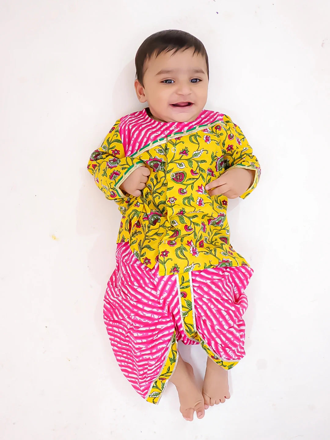 Dhoti Kurta Set for Boys - Pink | BN24DK06PIA | DesiQlo