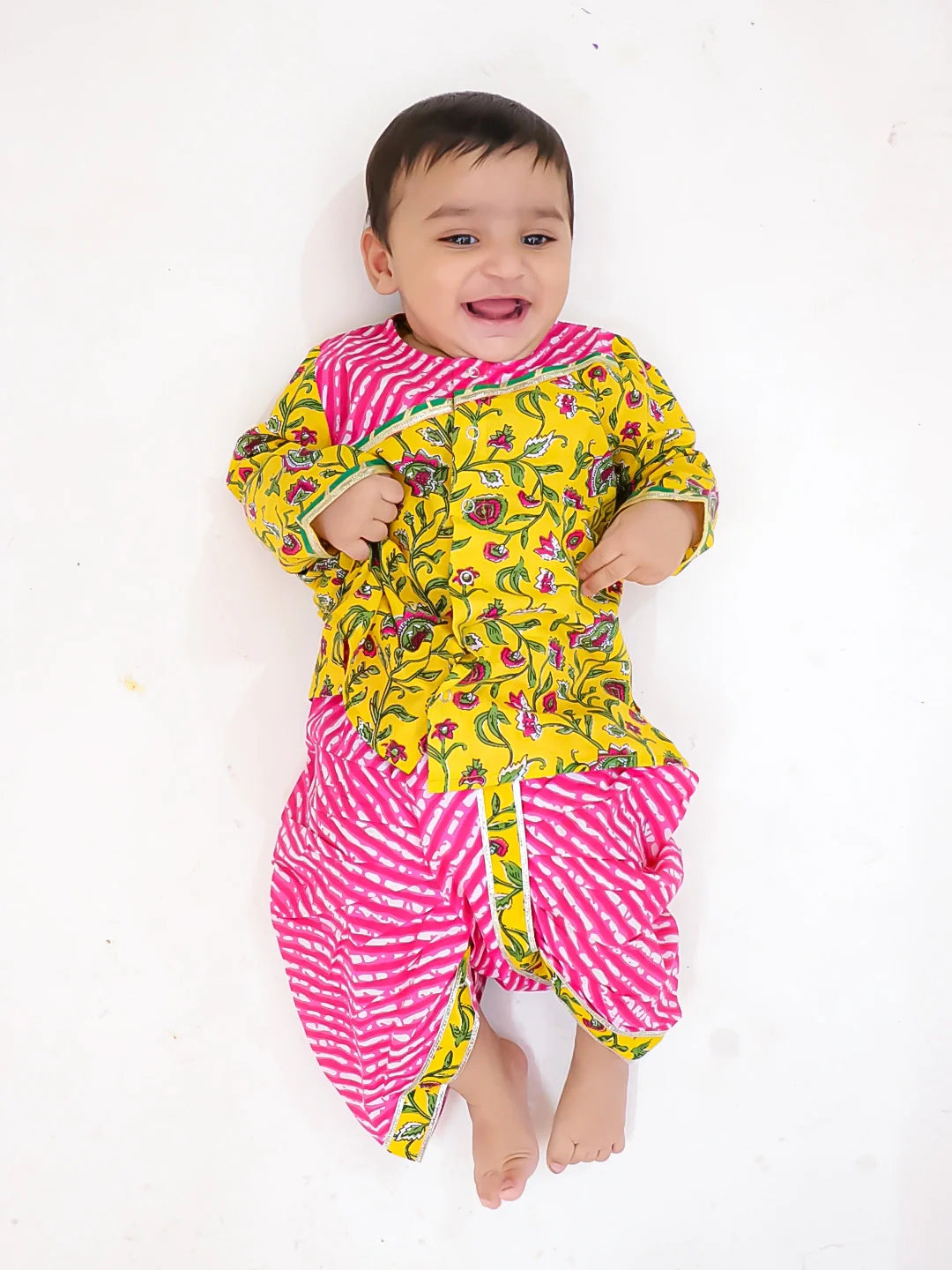 Dhoti Kurta Set for Boys - Pink | BN24DK06PIA | DesiQlo