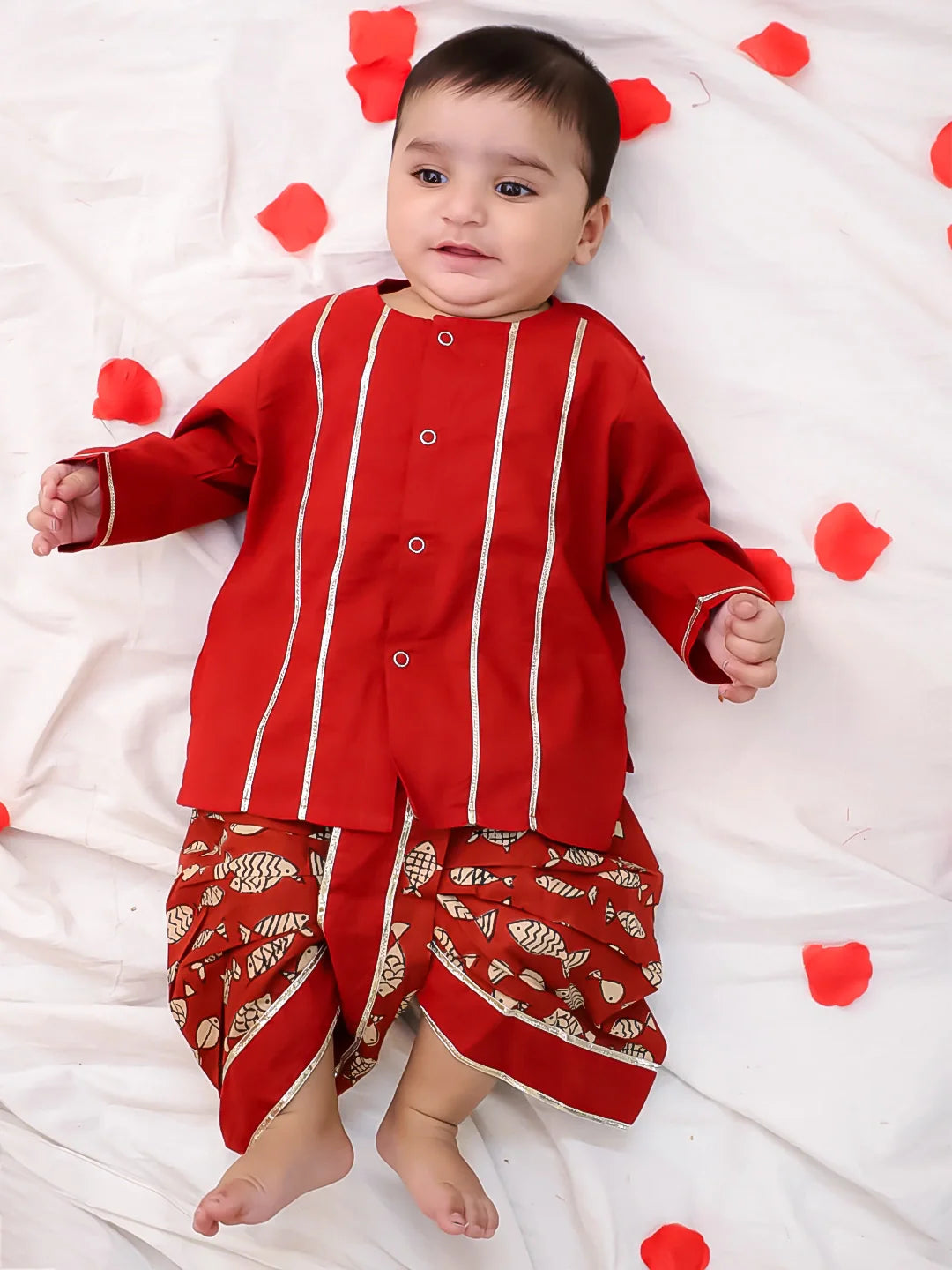 Dhoti Kurta Set for Boys - Blue | BN24DK08BLA | DesiQlo