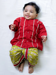 Dhoti Kurta Set for Boys - Red | BN24DK08RDA