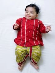 Dhoti Kurta Set for Boys - Red | BN24DK08RDA
