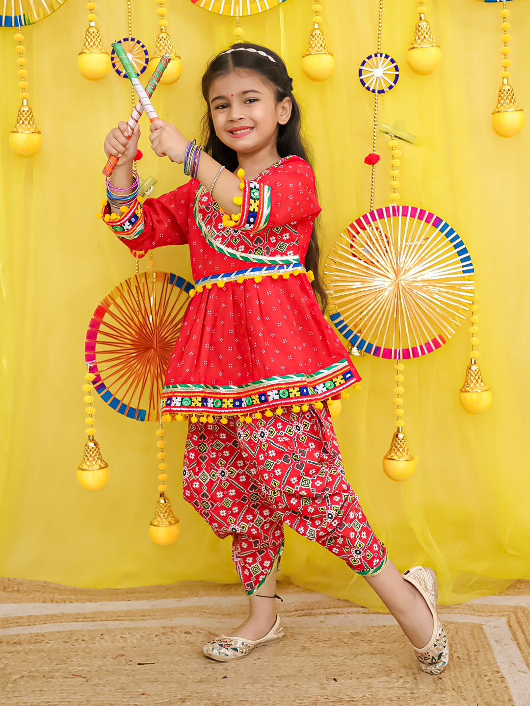 Ethnic Suit Set for Girls - Yellow | BN25IW01YLA | DesiQlo