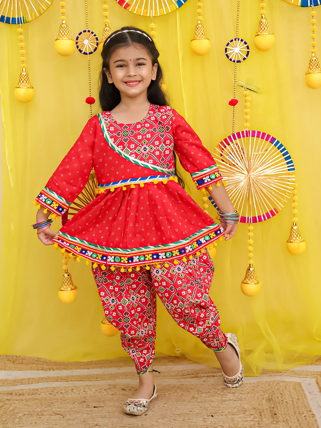 Ethnic Suit Set for Girls - Pink | BN25IW01PIA | DesiQlo
