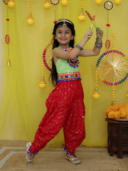 Indo Western Set for Girls - Green | BN25IW03GRA
