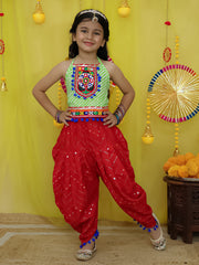 Indo Western Set for Girls - Green | BN25IW03GRA