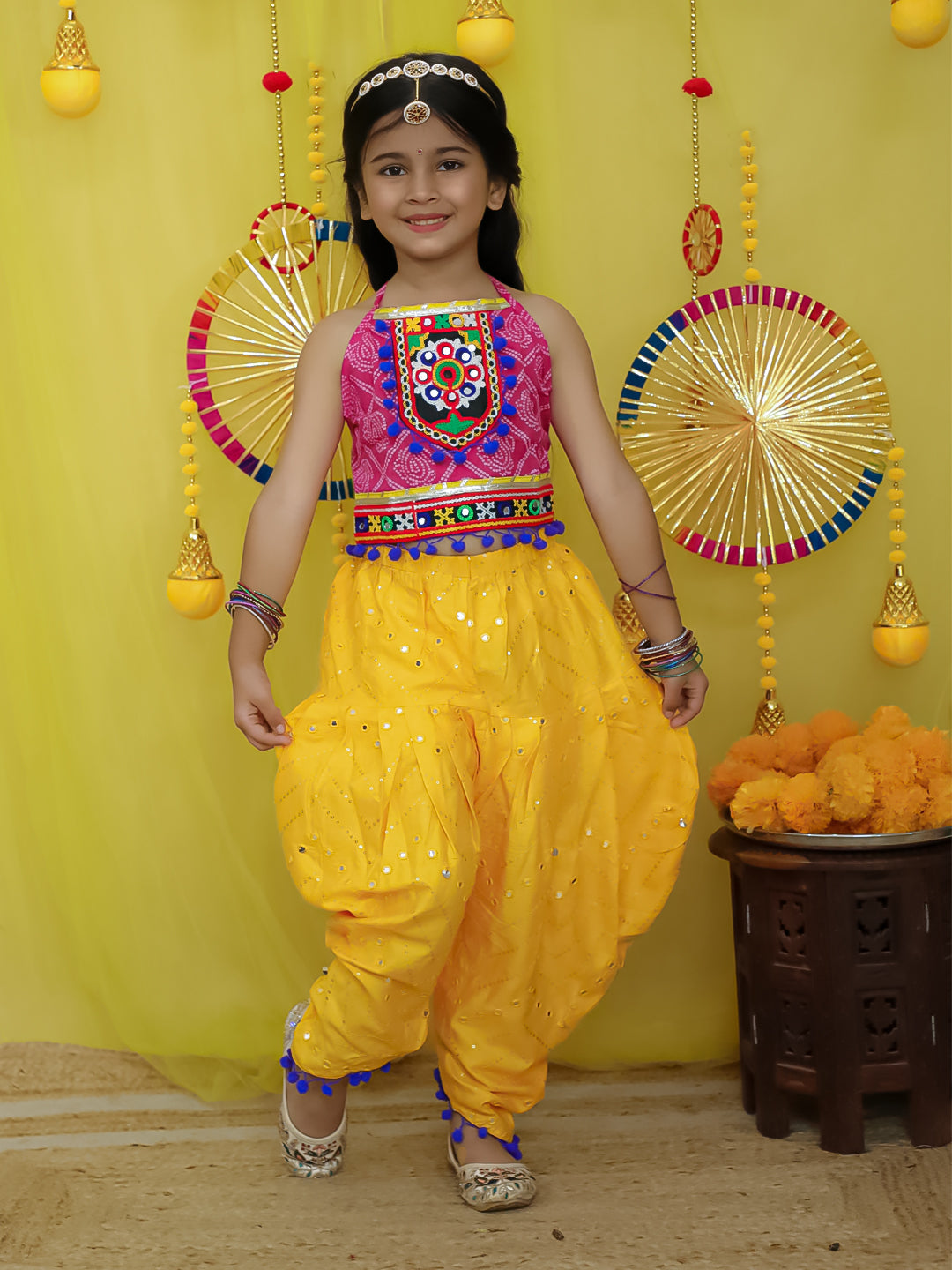 Indo Western Set for Girls - Pink | BN25IW03PIA | DesiQlo