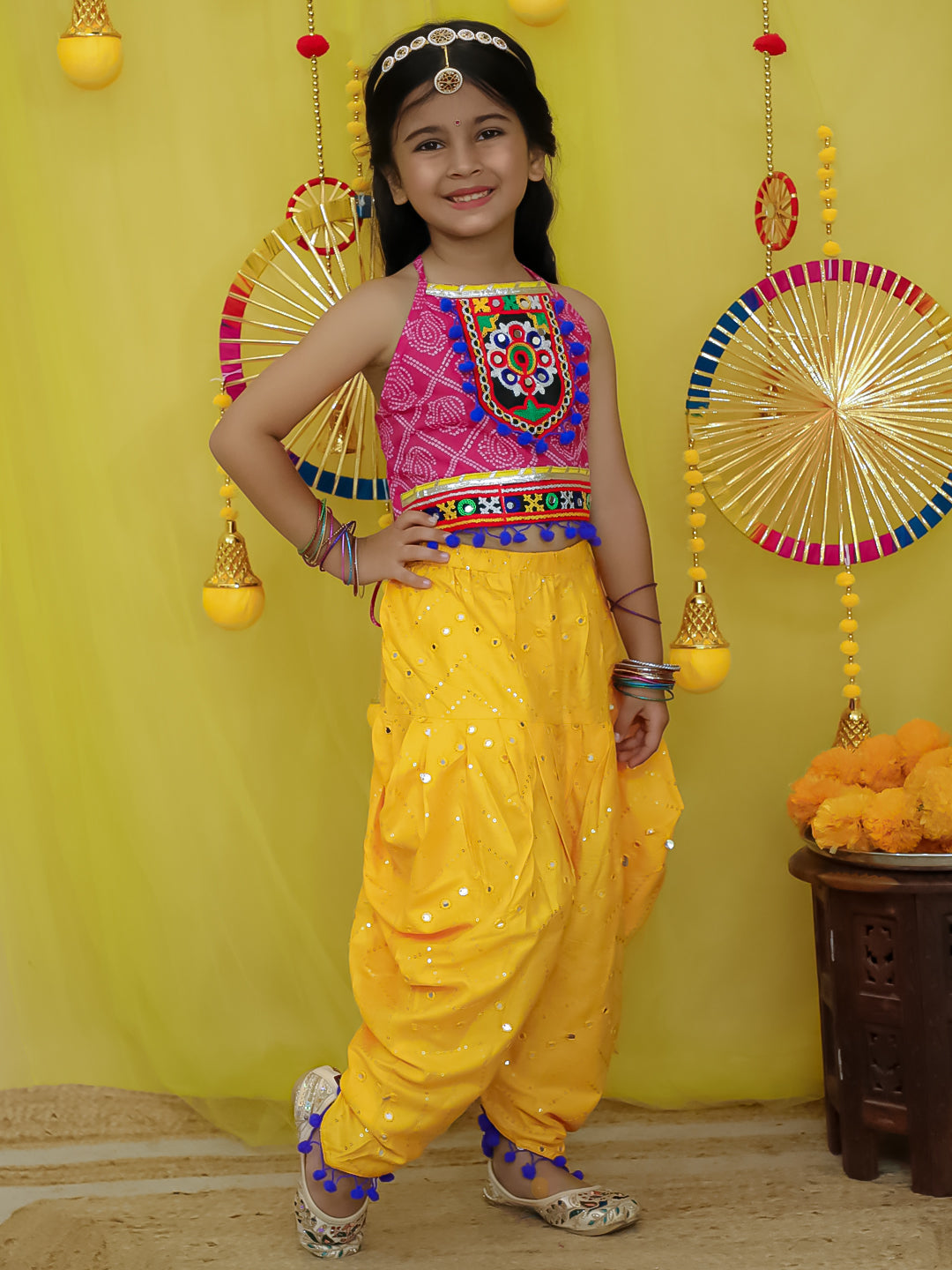 Indo Western Set for Girls - Pink | BN25IW03PIA | DesiQlo