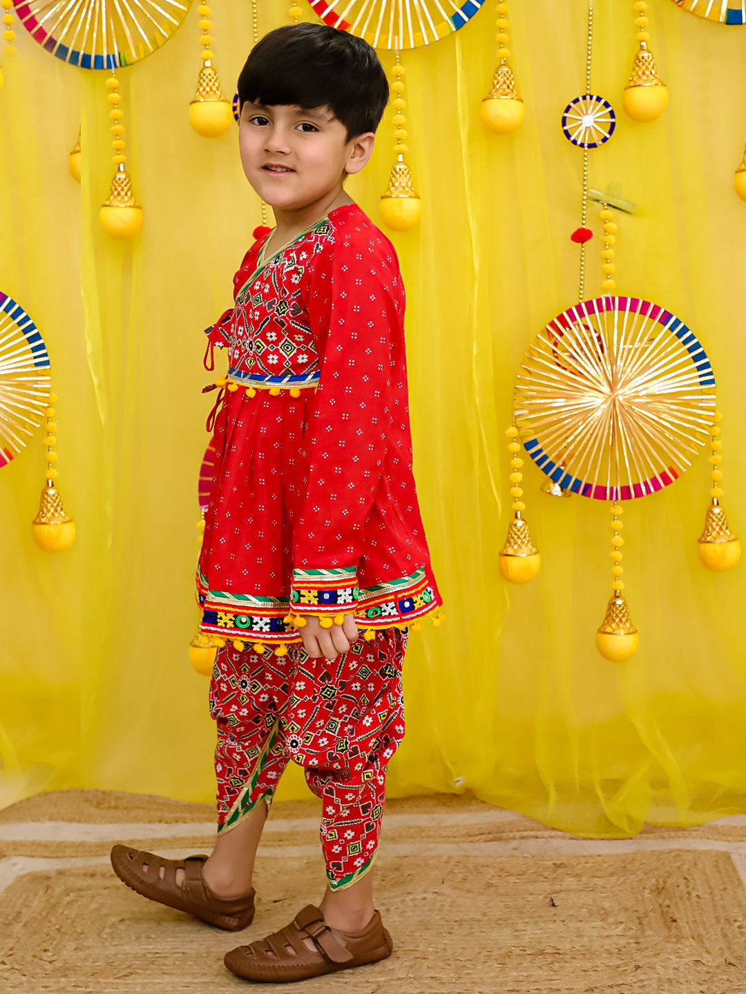 Dhoti Kurta Set for Boys - Pink | BN25KD01PIA | DesiQlo