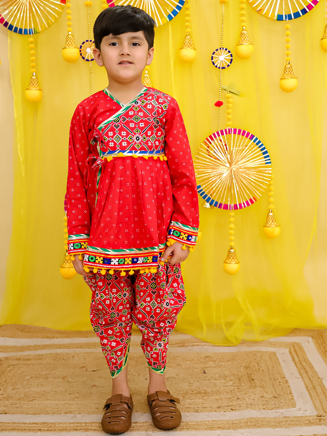 Dhoti Kurta Set for Boys - Pink | BN25KD01PIA | DesiQlo