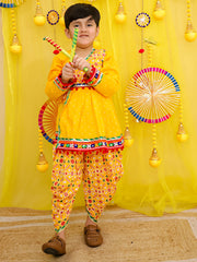Dhoti Kurta Set for Boys - Yellow | BN25KD01YLA