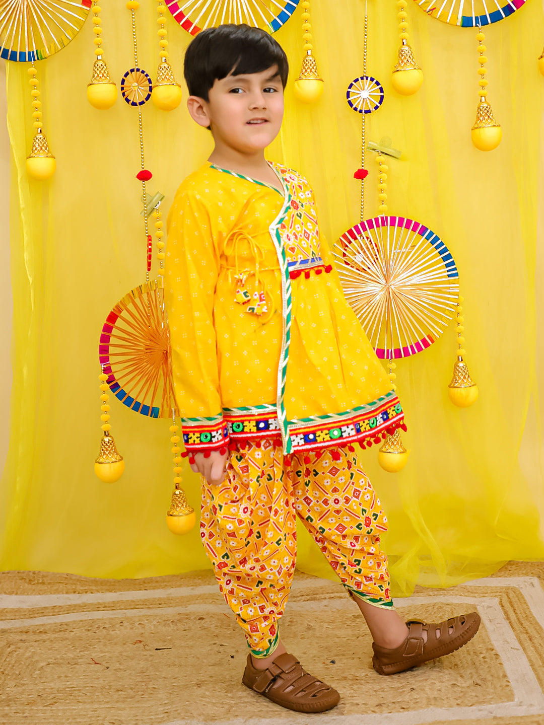 Dhoti Kurta Set for Boys - Yellow | BN25KD01YLA | DesiQlo