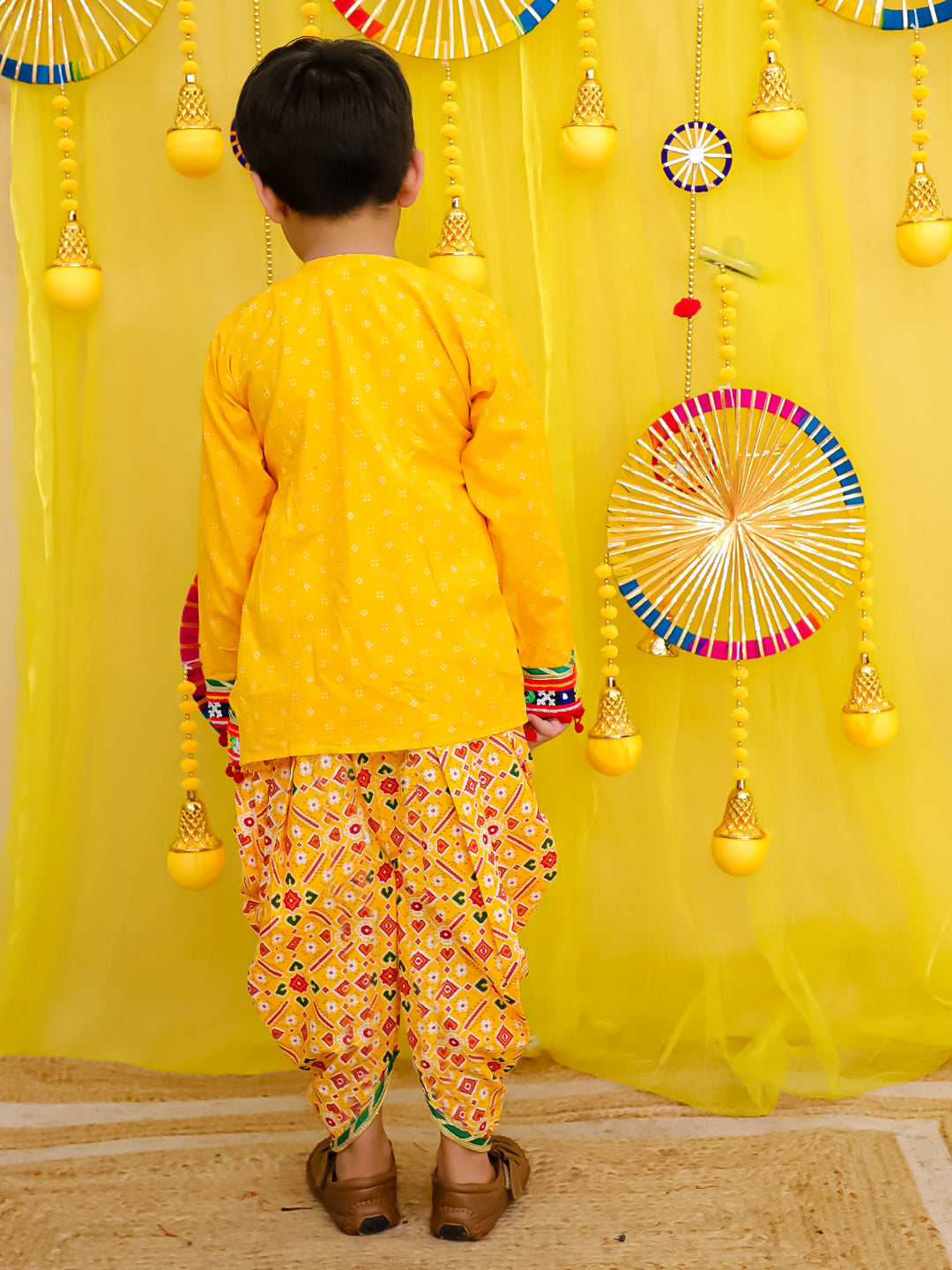 Dhoti Kurta Set for Boys - Yellow | BN25KD01YLA | DesiQlo
