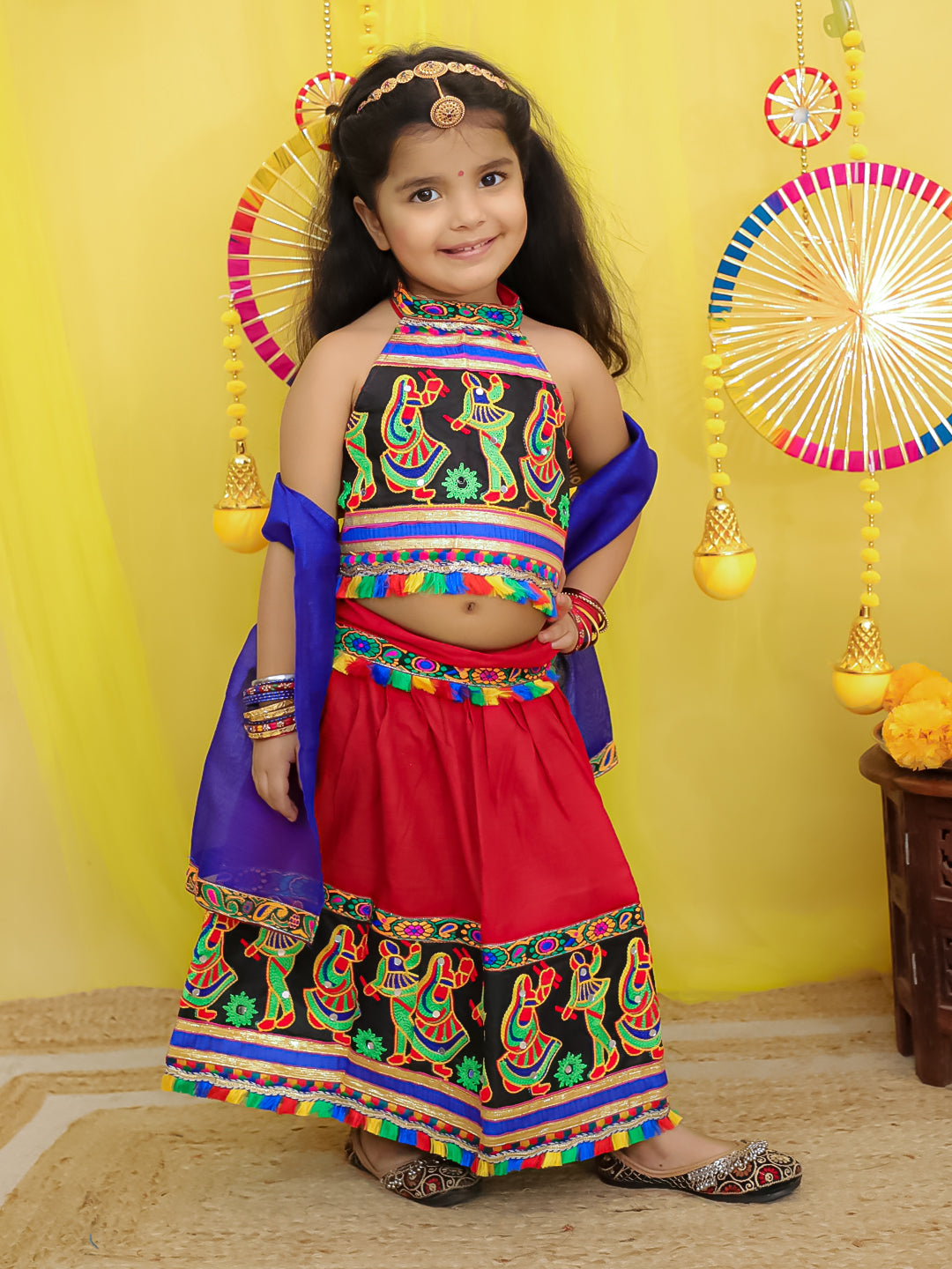 Lehenga Choli Set for Girls - Black | BN25LCO5BKA | DesiQlo