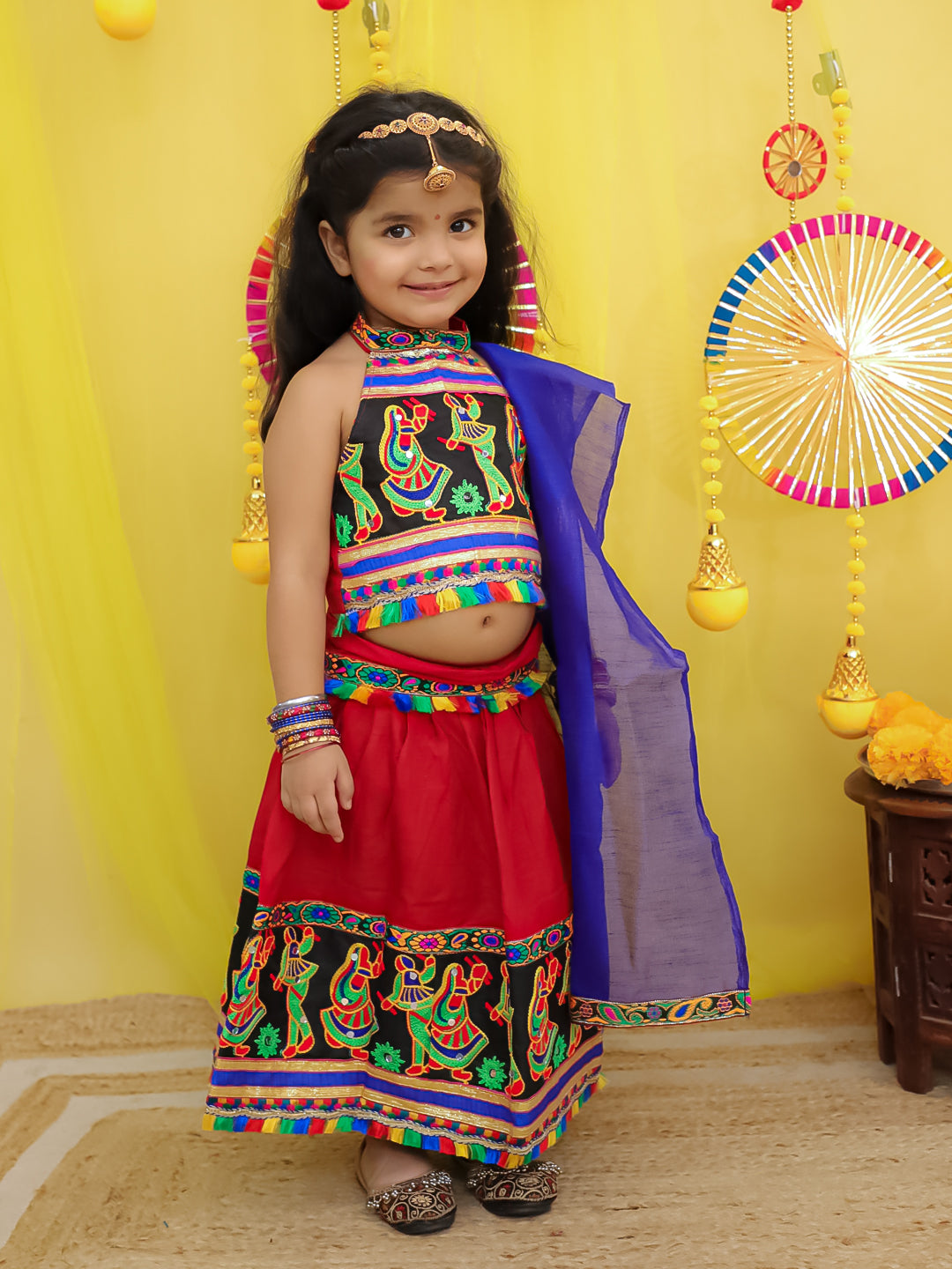 Lehenga Choli Set for Girls - Black | BN25LCO5BKA | DesiQlo