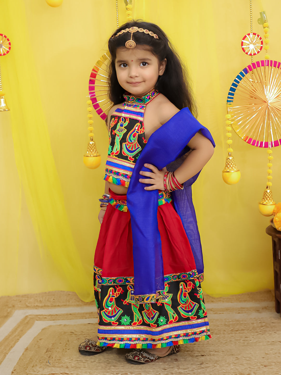 Lehenga Choli Set for Girls - Black | BN25LCO5BKA | DesiQlo