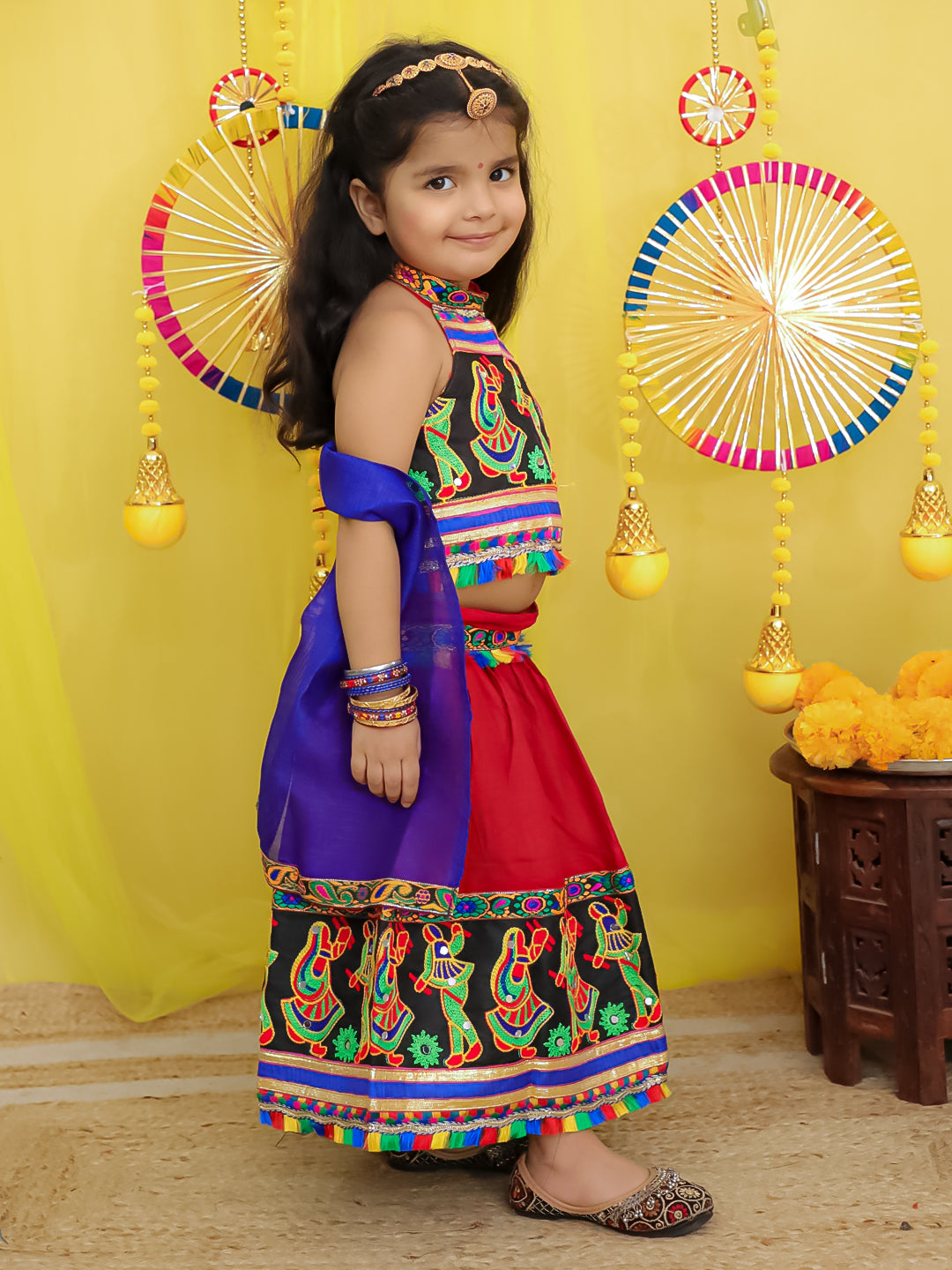 Lehenga Choli Set for Girls - Black | BN25LCO5BKA | DesiQlo