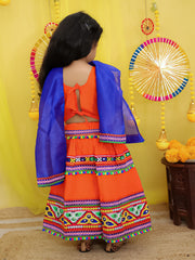 Lehenga Choli Set for Girls - Orange | BN25LCO7ORA