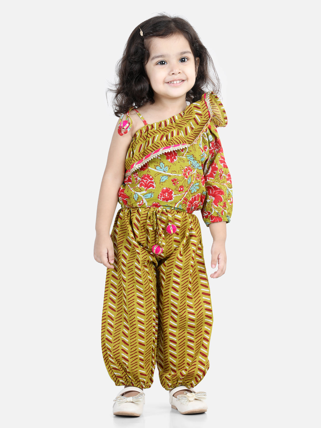 Ethnic Suit Set for Girls - Green | BR22IW28GRC