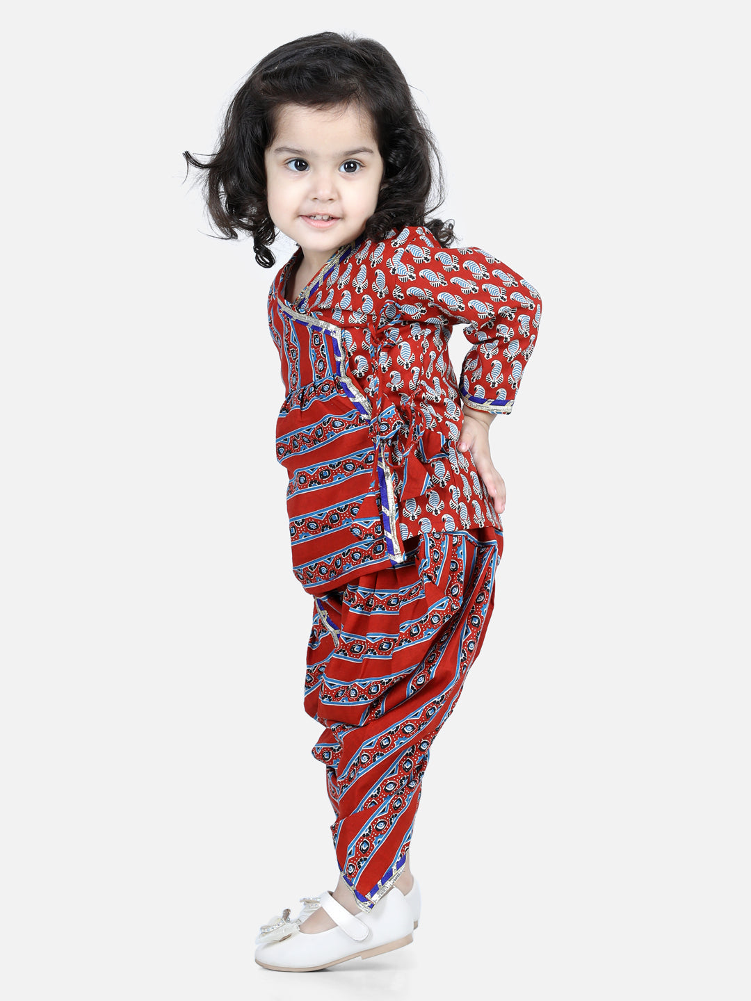 Ethnic Suit Set for Girls - Red | BR22IW29RDC | DesiQlo