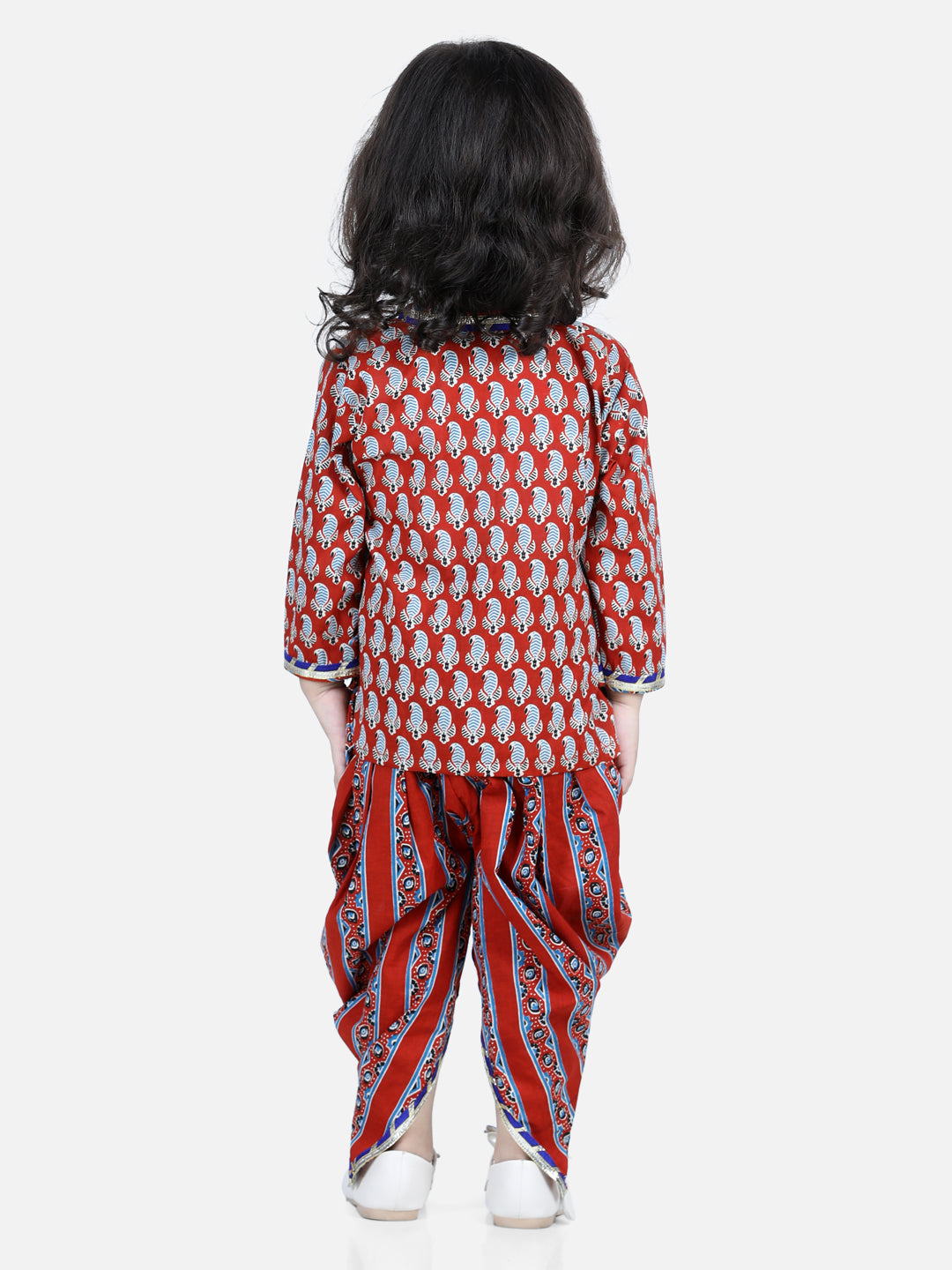Ethnic Suit Set for Girls - Red | BR22IW29RDC | DesiQlo