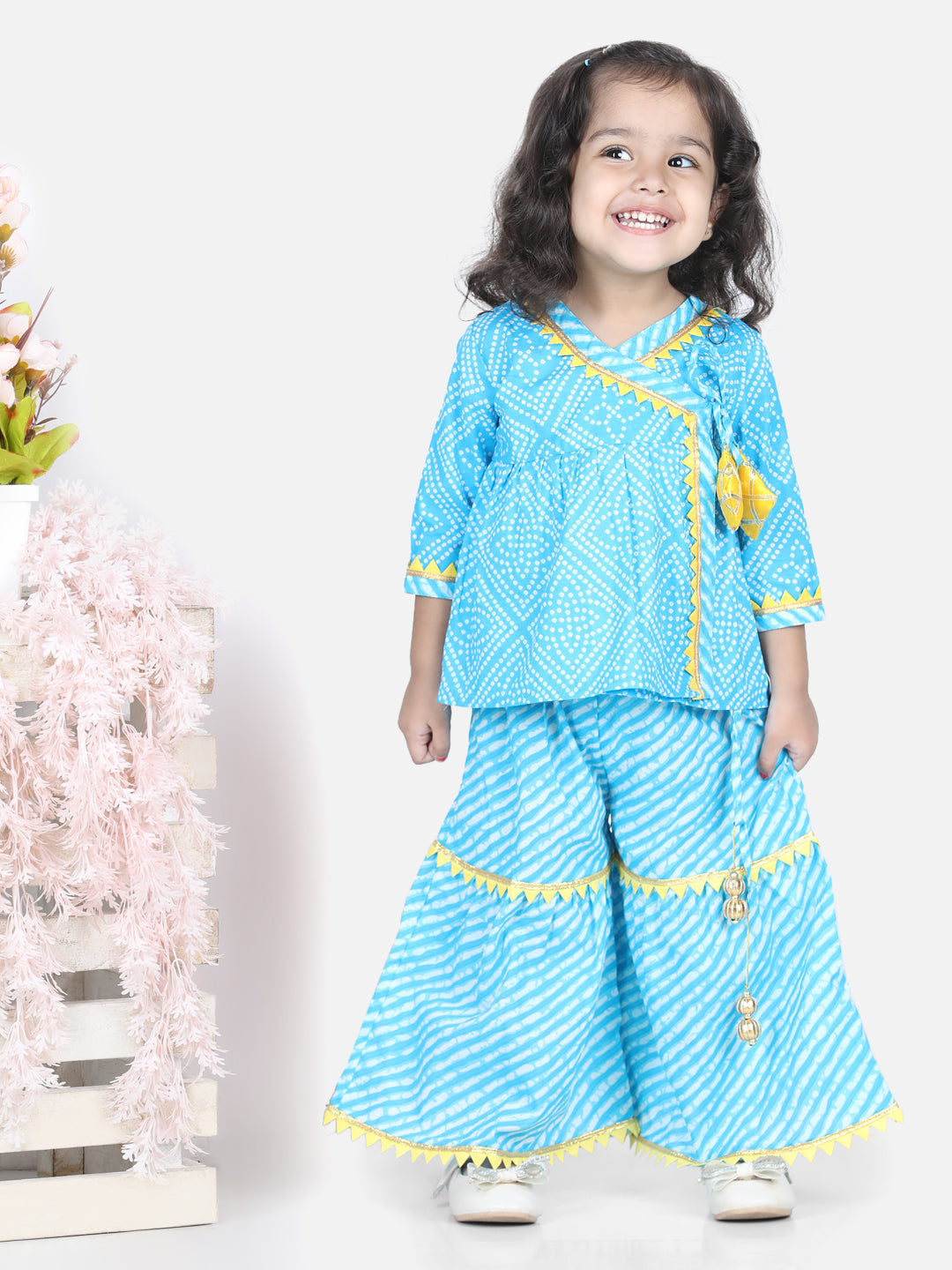Pure Cotton Ethnic Suit Set for Kids - Blue | BR22IW31BLB | DesiQlo