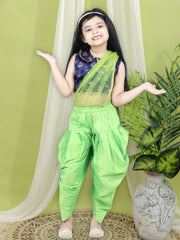Jacquard Ethnic Suit Set for Kids - Blue | BR22IW32BLA