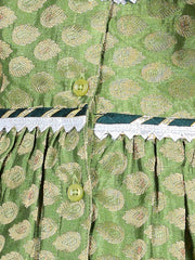 Jacquard Ethnic Suit Set for Kids - Green | BR22IW33GRA