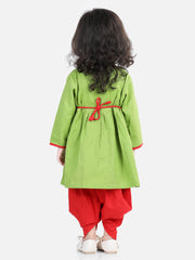 Cotton Ethnic Clothing Set for Girls - Green | BR22IW34GRA