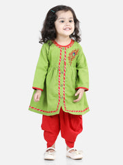 Cotton Ethnic Clothing Set for Girls - Green | BR22IW34GRA