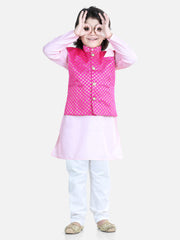 Cotton Kurta Pajama Set for Boys - Pink | BR22KP28BPB