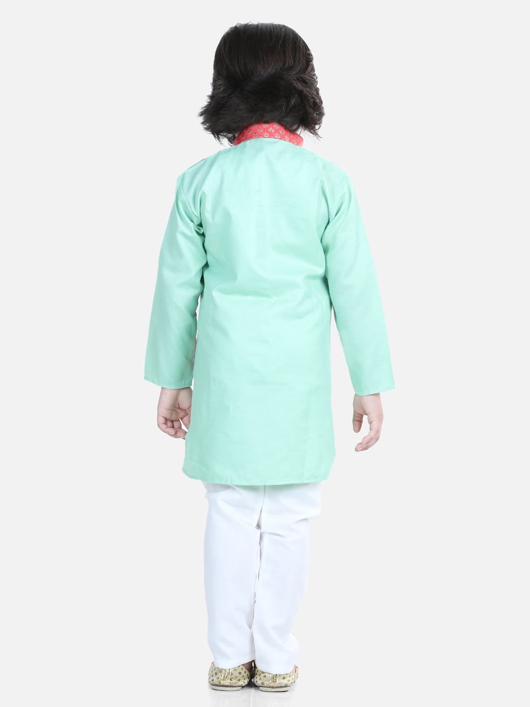 Cotton Kurta Pajama Set for Boys - Green | BR22KP28GRB | DesiQlo