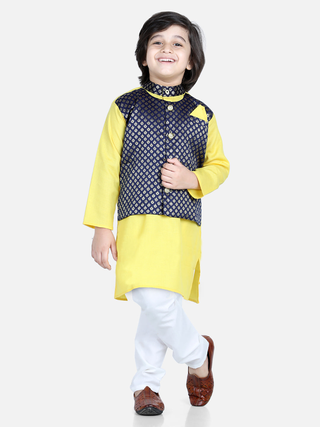 Cotton Kurta Pajama Set for Boys - 4-5 Y | BR22KP28YWB