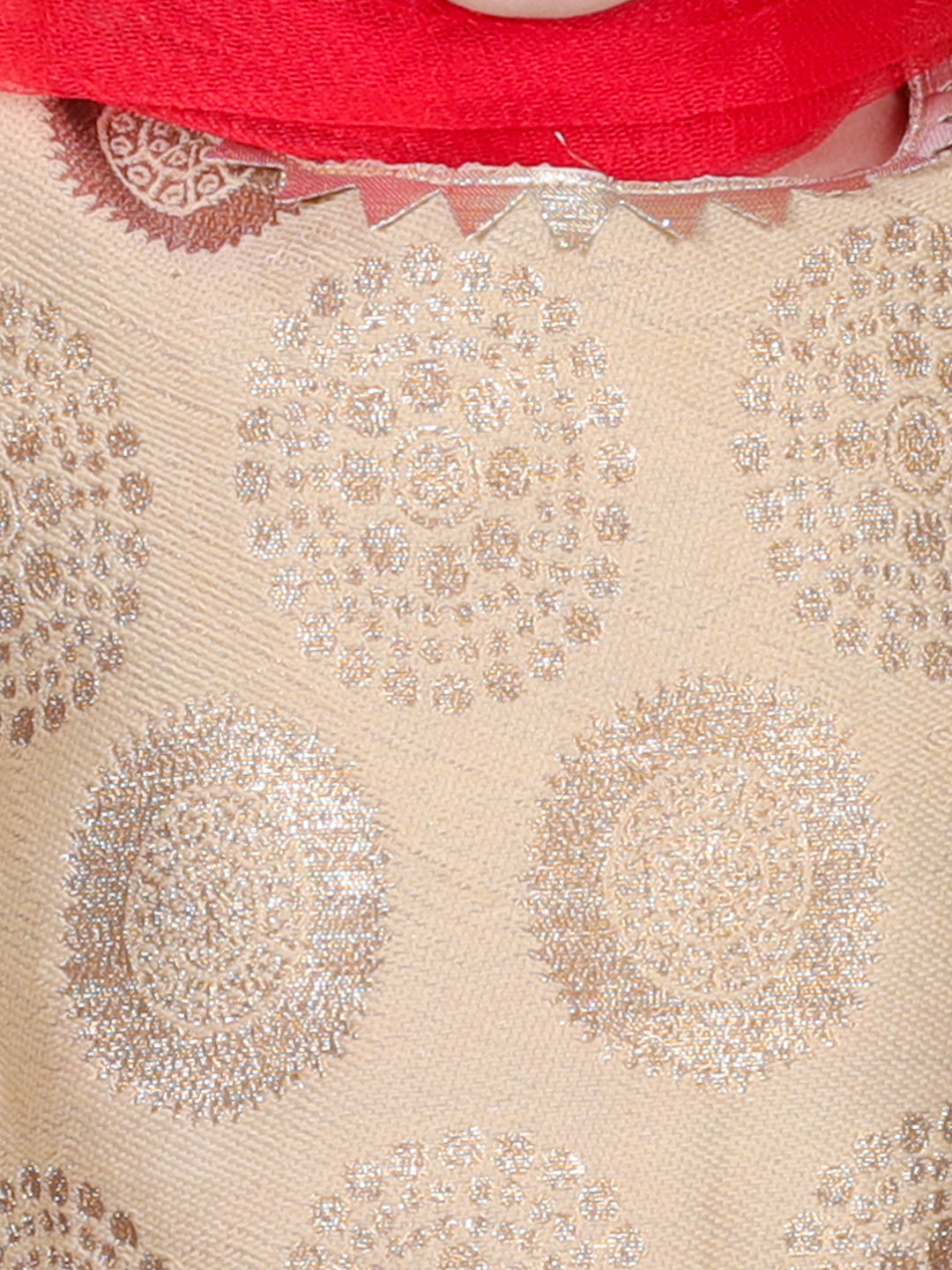 Jacquard Lehenga Choli Set for Girls - White | BR22LC41WHC | DesiQlo
