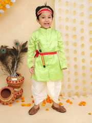 Dhoti Kurta Set for Boys - Green | BR23DK47GRC